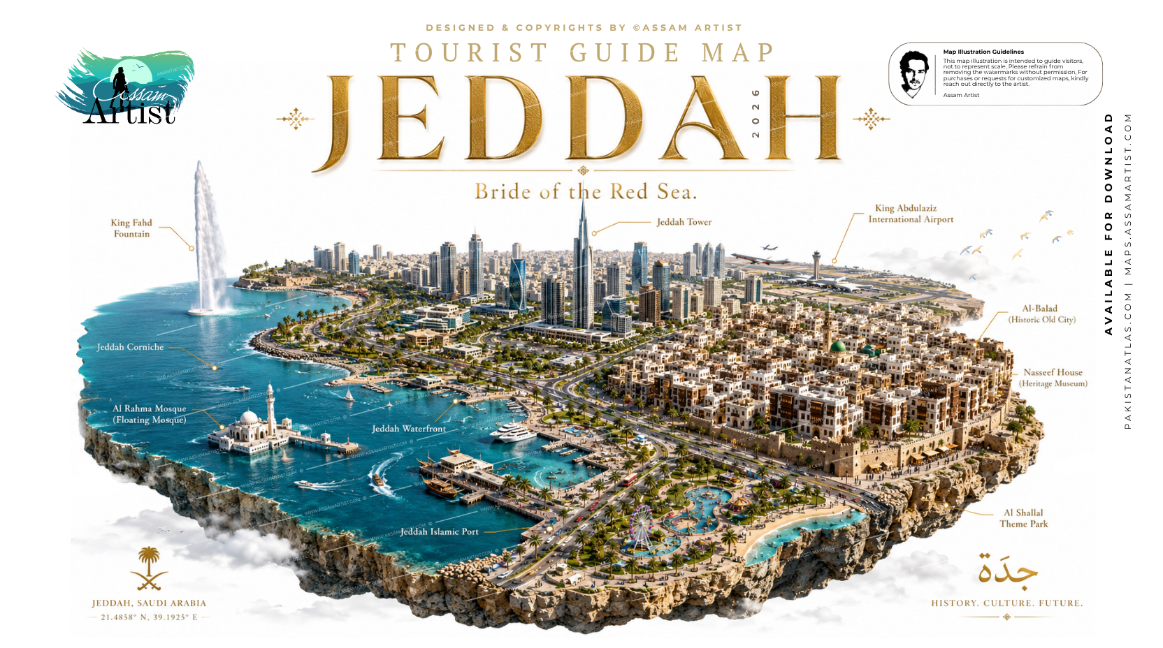 Jeddah Tourist Guide map