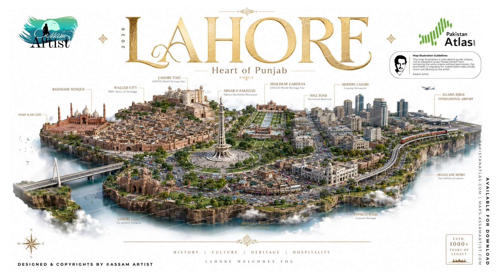 Lahore Tourist Guide Map
