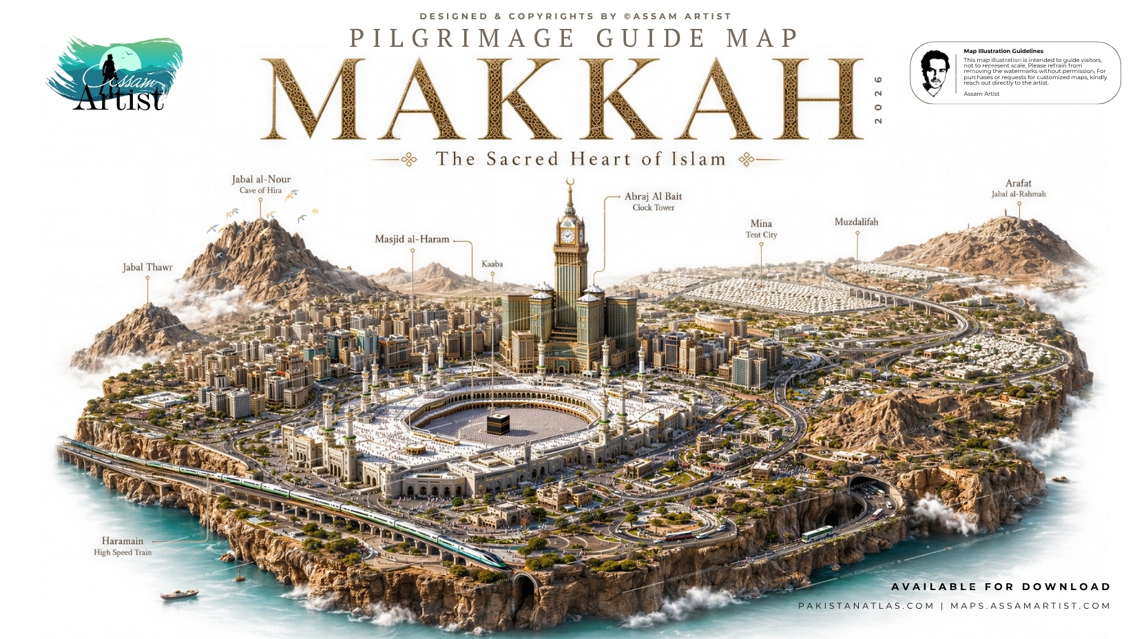 Makkah Pilgrimage Guide Map